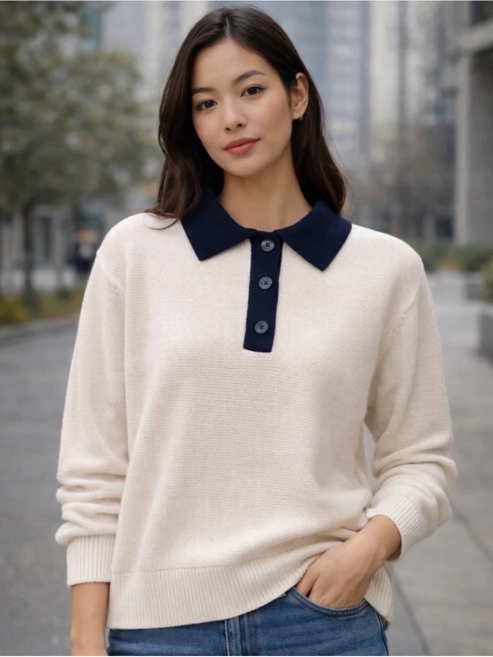 Abercrombie and Fitch Polo Sweater - Medium